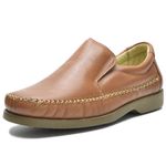 Mocassim unisexx de couro legitimo Whisky 