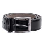 Cinto Masculino Couro Legítimo Costura Lateral - Ref. 020 35mm Cor Preto