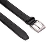 Cinto Masculino Couro Legítimo Costura Lateral - Ref. 020 35mm Cor Preto