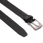 Cinto Masculino Couro Legítimo Premium Liso - Ref. 058 35mm Cor Preto
