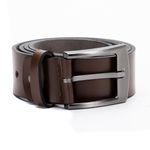 Cinto Masculino Couro Legítimo Premium Liso - Ref. 058 35mm Cor Café