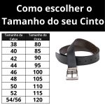 Cinto Masculino Couro Legítimo Premium Liso - Ref. 058 35mm Cor Café
