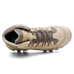 Coturno Masculino em couro Airsoft Militar com C.A Cor : Nude 