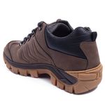 Coturno Masculino Cano Curto Couro Legitimo Cor Marrom 