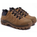 Coturno Masculino Cano Curto Couro Legitimo Cor Amarelo 