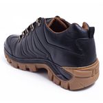 Coturno Masculino Cano Curto Couro Legitimo Cor Preto