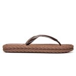 Chinelo Sandalia Feminina Tira Lisa Confortavel Elegante Cor Ocre