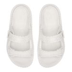 Sandalia Feminina Tranças Confortavel Elegante Cor Off White 