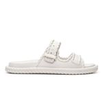 Sandalia Feminina Tranças Confortavel Elegante Cor Off White 