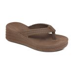 Chinelo Sandalia Feminina Tranças Confort Resistente Ocre