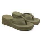 Chinelo Sandalia Feminina Tranças Resistente Verde Militar 