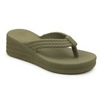 Chinelo Sandalia Feminina Tranças Resistente Verde Militar 