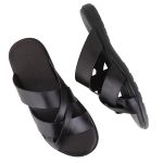 Chinelo Masculino Couro Elegante Classico 106C Café