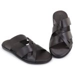 Chinelo Masculino Couro Elegante Classico 106C Café