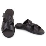 Chinelo Masculino Couro Elegante Classico 106C Café