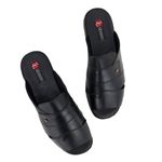Chinelo Masculino Couro Elegante Classico 408P Preto