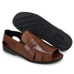 Chinelo Masculino Couro Legitimo Elegante 888M Marrom