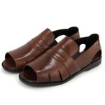 Chinelo Masculino Couro Legitimo Elegante 888M Marrom