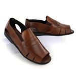 Chinelo Masculino Couro Legitimo Elegante 888M Marrom