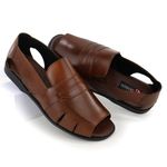 Chinelo Masculino Couro Legitimo Elegante 888M Marrom