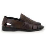 Chinelo Masculino Couro Legitimo Elegante 888C Café