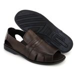 Chinelo Masculino Couro Legitimo Elegante 888C Café