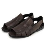 Chinelo Masculino Couro Legitimo Elegante 888C Café
