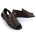 Chinelo Masculino Couro Legitimo Elegante 888C Café