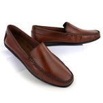 Mocassim Masculino Couro Elegante Classico 608M Marrom