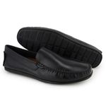 Mocassim Masculino Couro Elegante Classico 608P Preto