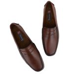 Mocassim Masculino Couro Legitimo Elegante 602M Marrom