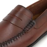 Mocassim Masculino Couro Legitimo Elegante 602M Marrom