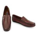 Mocassim Masculino Couro Legitimo Elegante 602M Marrom