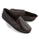 Sapatilha Masculino Couro legitimo Elegante 402C Café