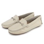 Mocassim Feminino Couro legitimo Elegante 460Off Branco