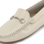 Mocassim Feminino Couro legitimo Elegante 460Off Branco