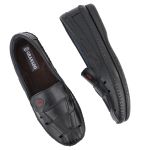 Sapatilha Masculino Couro Elegante Casual 405P Preto