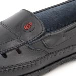 Sapatilha Masculino Couro Elegante Casual 405P Preto