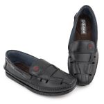 Sapatilha Masculino Couro Elegante Casual 405P Preto