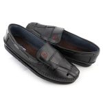 Sapatilha Masculino Couro Elegante Casual 405P Preto
