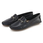 Mocassim Feminino Couro legitimo Elegante 460P Preto