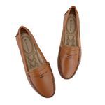 Mocassim Feminino Couro legitimo Confortavel 450W Whisky