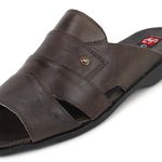 Chinelo Masculino Couro Elegante Classico 408C Café