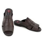 Chinelo Masculino Couro Elegante Classico 408C Café
