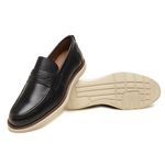 Sapato Social Masculino Couro Legitimo Elegante 12500P Preto