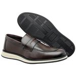 Sapato Social Masculino Sintetico Elegante 20800C Cafe