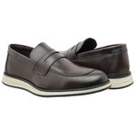 Sapato Social Masculino Sintetico Elegante 20800C Cafe
