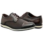 Sapato Social Masculino Sintetico Elegante 20020C Cafe