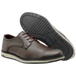 Sapato Social Masculino Sintetico Elegante 20000C Cafe