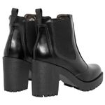 Bota Feminina Couro Legitimo Cano Curto Salto 14030P Preto